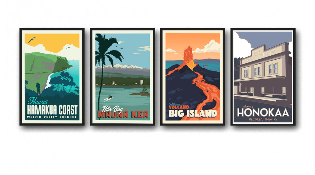 Vintage Travel Poster,vintage Travel Poster, Art Deco Travel Poster, Travel  Poster, Vintage Print, Hawaii Travel Poster, Hawaii Poster 