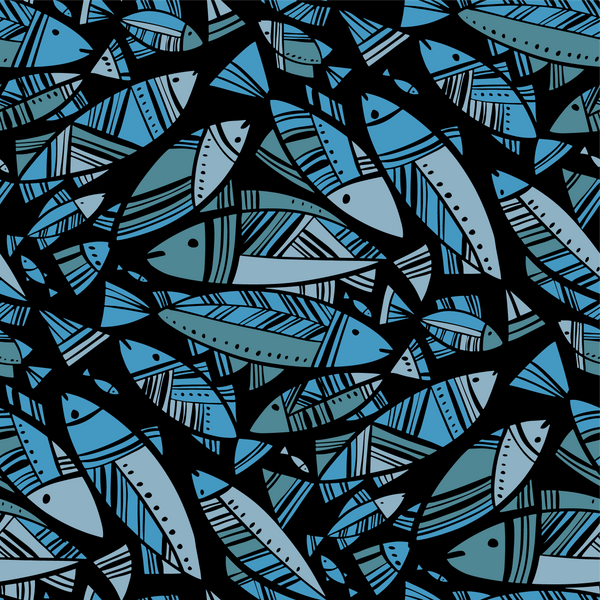 Fish - Black Aloha Shirt