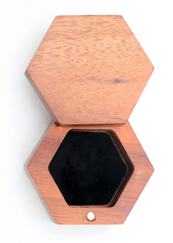 Koa Wood Hexagon Box - Small