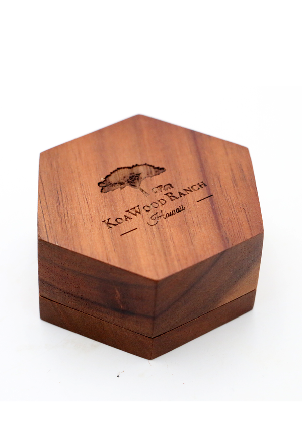 Koa Wood Hexagon Box - Small