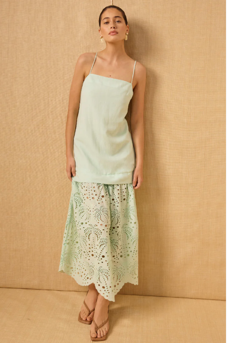 Agua Anglaise Dress - Sea Foam