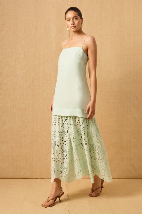 Agua Anglaise Dress - Sea Foam