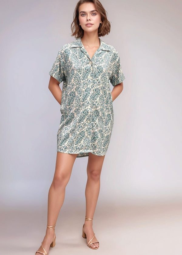 Calabria Shirtdress - Brisa Teal