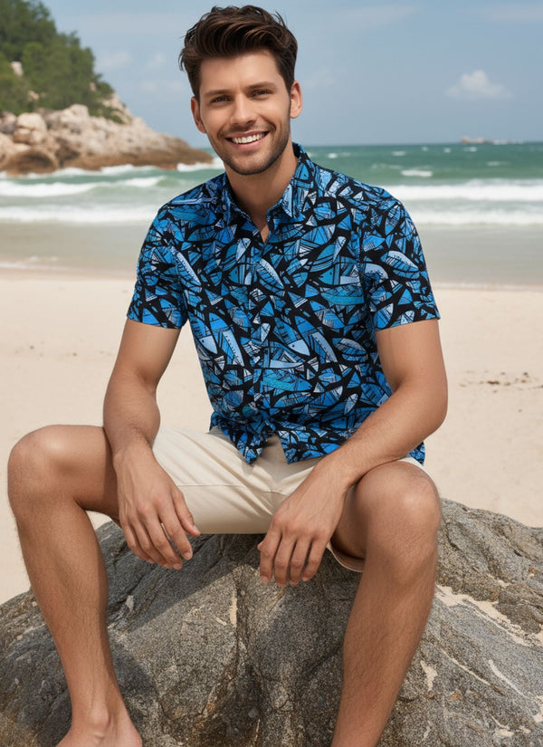 Fish - Black Aloha Shirt