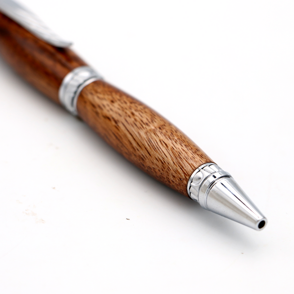 Premium Curly Hawaiian Koa Cigar Pen Chrome Detailed