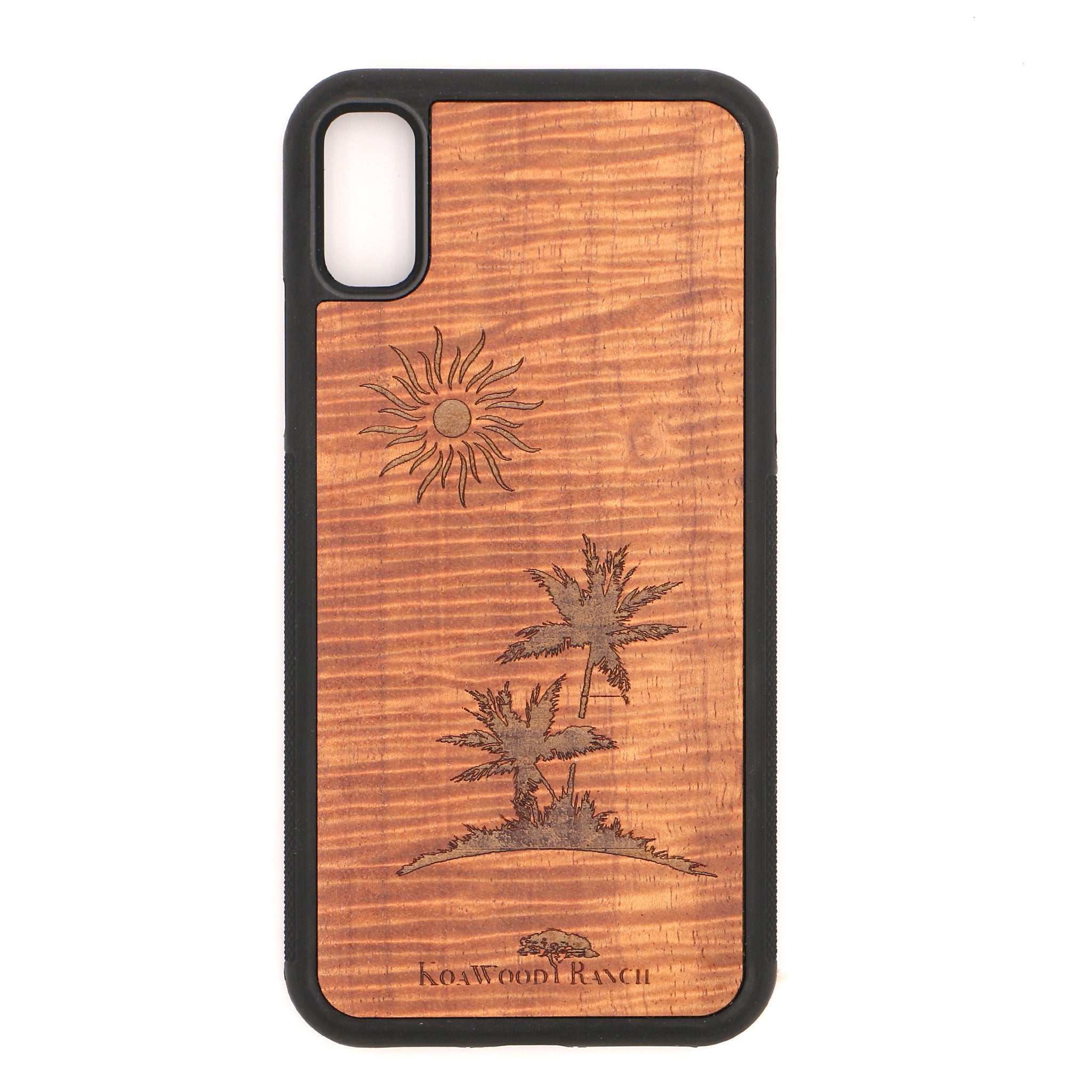 Koa Wood Phone Case - Palm Trees Koa Wood Phone Case - Palm Trees