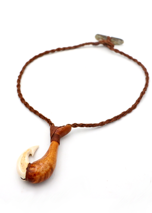 Koa Wood and Antler Makau Hook