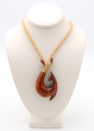 Koa Wood Makau Hook with Spine Barb
