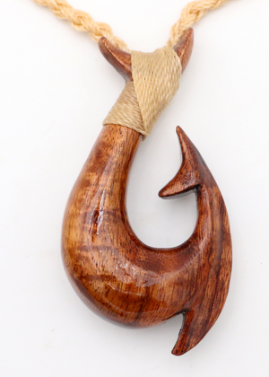 Koa Wood Makau Hook with Spine Barb