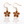 14k Gold Plumeria Hawaiian Koa Inlay Earrings
