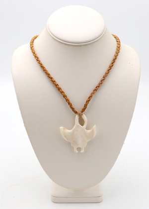 Carved Manta Ray Pendant Necklace