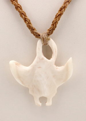 Carved Manta Ray Pendant Necklace