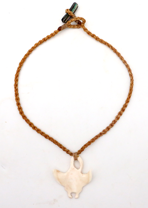 Carved Manta Ray Pendant Necklace