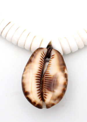Hawaiian Puka Shell and Cowrie Shell Lei Necklace - Large