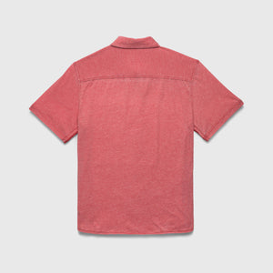 Tony S/S Burnout Knit Shirt - Mineral Red