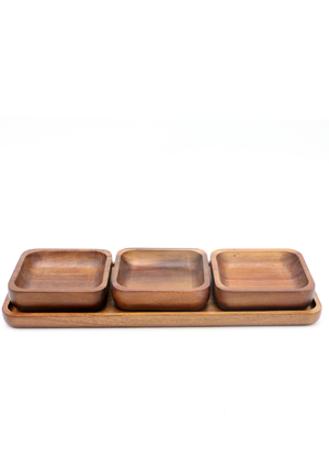 Hawaiian Koa Wood 3 in 1 Serving Platter