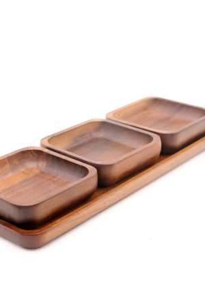 Hawaiian Koa Wood 3 in 1 Serving Platter