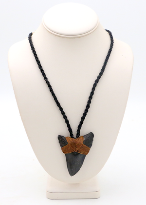 Black Megalodon Tooth Pendant