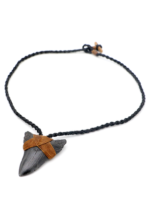 Black Megalodon Tooth Pendant