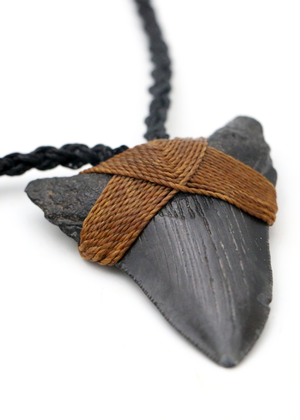 Black Megalodon Tooth Pendant