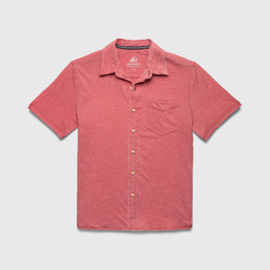 Tony S/S Burnout Knit Shirt - Mineral Red