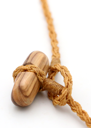 Tan Megalodon Shark Tooth Pendant Necklace