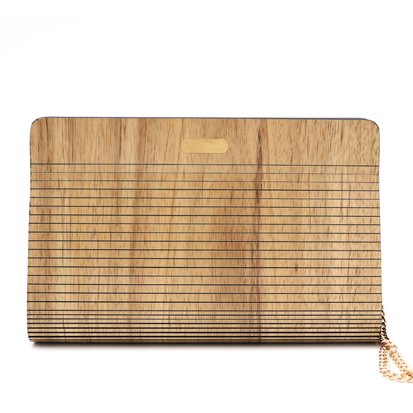 Acaciahouten clutch