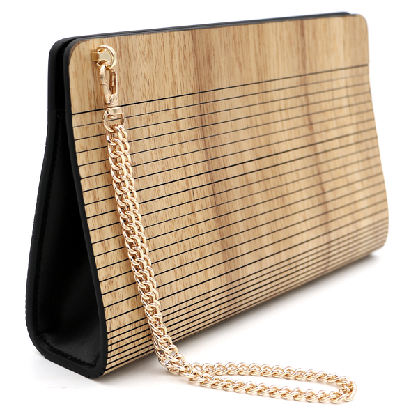 Acacia Wood Clutch