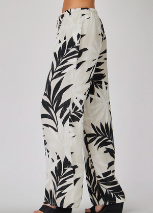 Wide Leg with Drawstring - Maui Palm