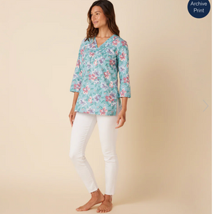 バンザイビスカスチュニック - ショアブルー