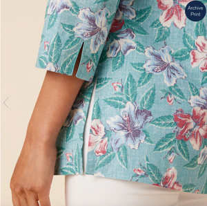 バンザイビスカスチュニック - ショアブルー