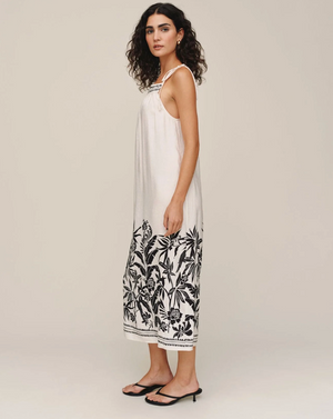 Tie Strap Maxi Dress - Botanic Border