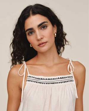 Tie Strap Maxi Dress - Botanic Border
