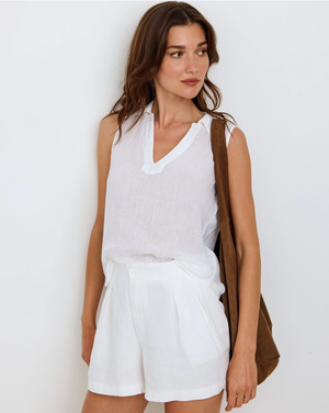 Sleeveless Pullover - White