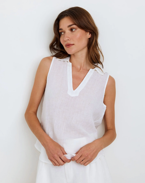 Sleeveless Pullover - White