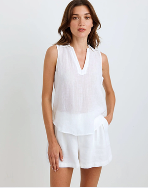 Sleeveless Pullover - White