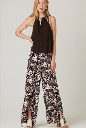 Cabana Pant - Mink Flora