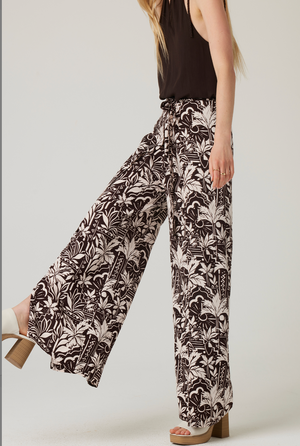 Cabana Pant - Mink Flora