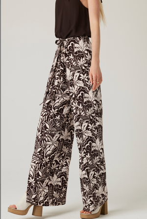Cabana Pant - Mink Flora
