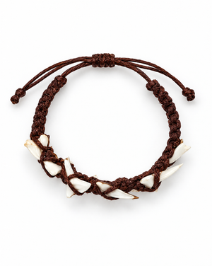 Cotton Bracelet with Shark Teeth