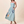 Riley Ankle Dress in Moresco Blue Surf