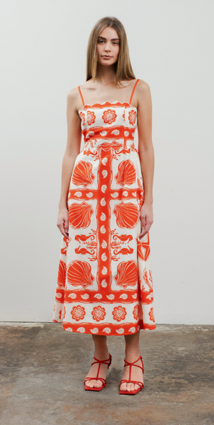 夏の花のペトラ マキシドレス