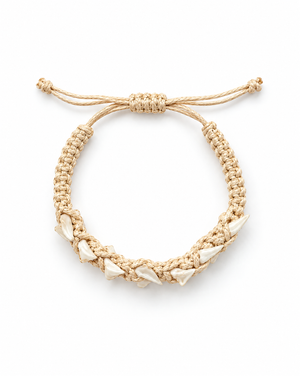 Cotton Bracelet with Shark Teeth