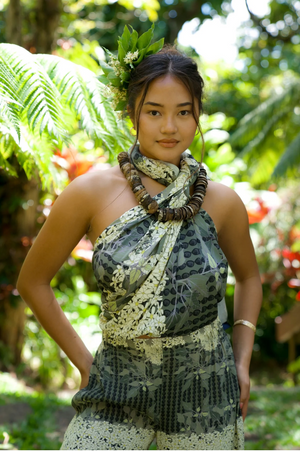 Groen Naupaka Aloha-shirt