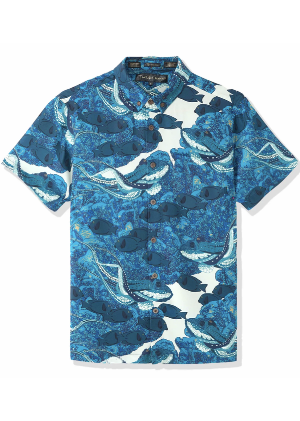 Groen Naupaka Aloha-shirt