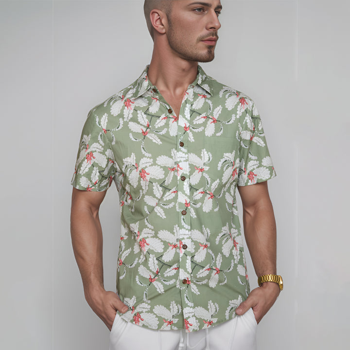 Ohai Groen Aloha Shirt