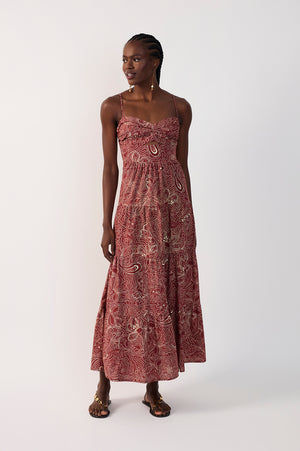 Crepusculo Back Ties Maxi Dress