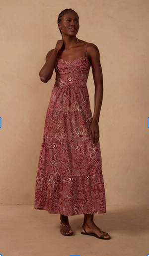 Crepusculo Back Ties Maxi Dress