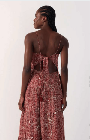 Crepusculo Back Ties Maxi Dress