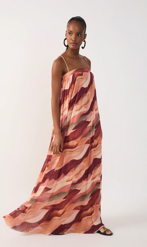 Dunes Pleated Maxi Dress